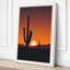Desert Sunset Silhouette Landscape - Wrapped Canvas-88375992-88375994