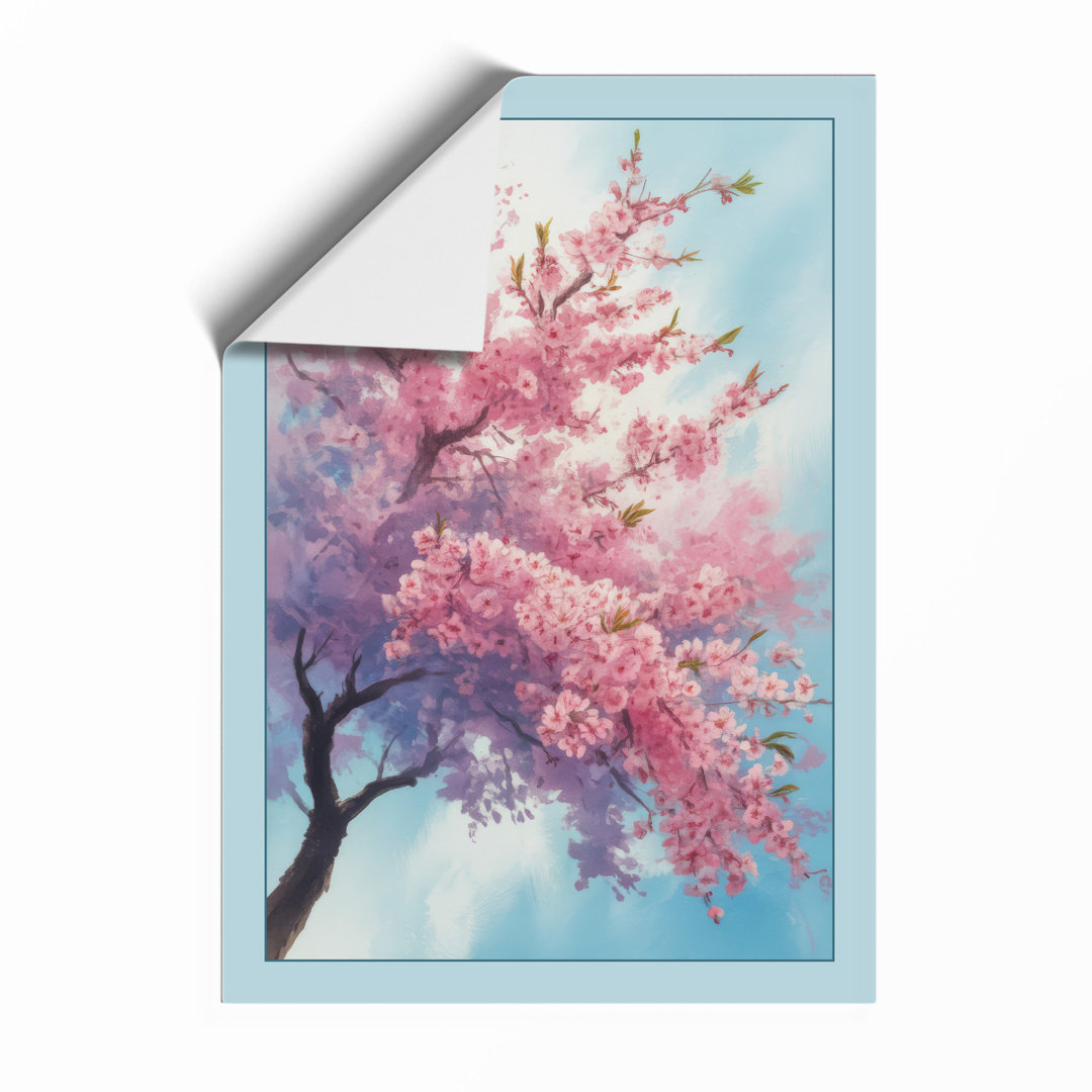 Moonlit Cherry Blossom Botanical - Framed Print