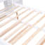 Lit plateforme double avec rangement et tablette simple en blanc - construction solide pour une chambre à coucher confortable et des tablettes coulissantes, bois
