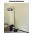 Italian Minimalist Glass and Wrought Iron Floor Lamp-507792063