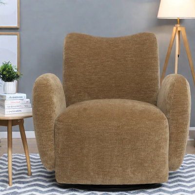 Chaises d'appoint pivotantes, salon compact en chenille
