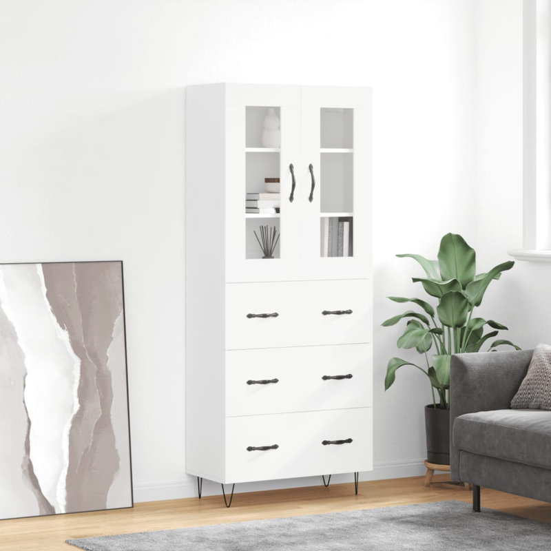 Tetteh 2 Door Manufactured Wood Wardrobe, White