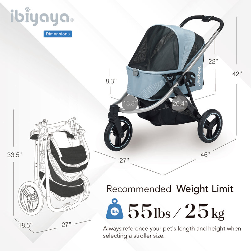 The Beast All Terrain Pet Jogging Stroller, Flash Gray