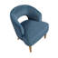 Chaise d'appoint en velours et pieds en bois massif-516374379