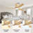 52 In. 3 Solid Wood Blades Flush Mount Ceiling Fan With Led Light-2074865947-2075684673