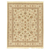 High-Quality Hand-Knotted Ivory Area Rug