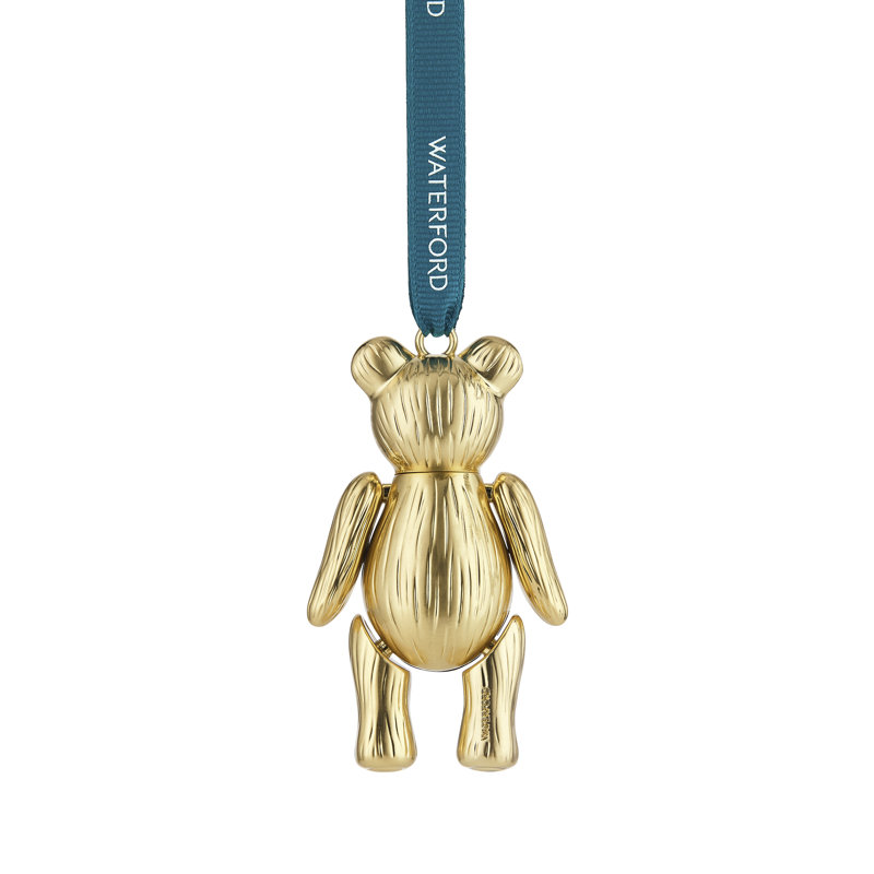 Christmas Teddy Golden Ornament