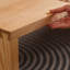 Burlywood Solid Wood Rectangular Coffee Table
