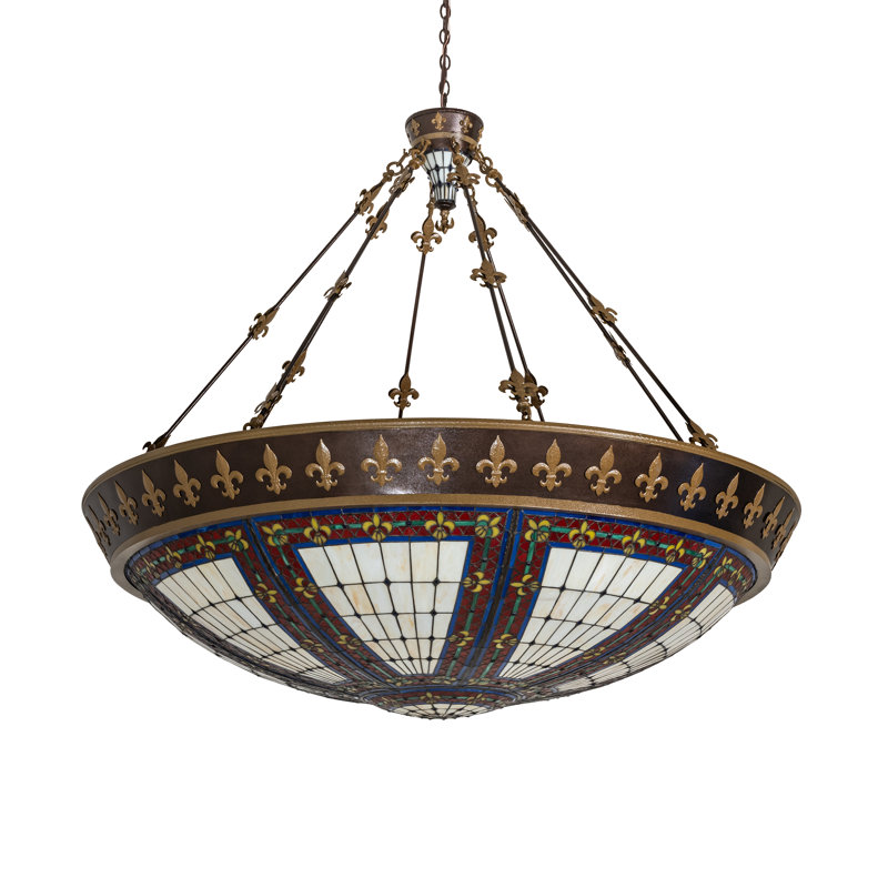 62" Wide Fleur-De-Lis Inverted Pendant