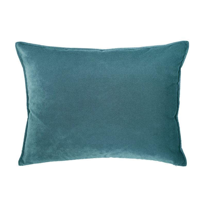 Franklin Washable Velvet Square Pillow Cover & Insert , Prussian, 16"H x 30"W