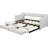 Beige, Upholstered Daybed, Twin Xl To King, Storage Drawers, Great Seating Experience, Wood Slats For Mattress Expandable, Upholstered, King Pull - Out Ergonomic Support Back And Arm, Soft Fabric