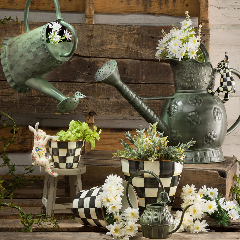 Courtly Check® Garden Pot, 9.5" H x 12" W x 12" D