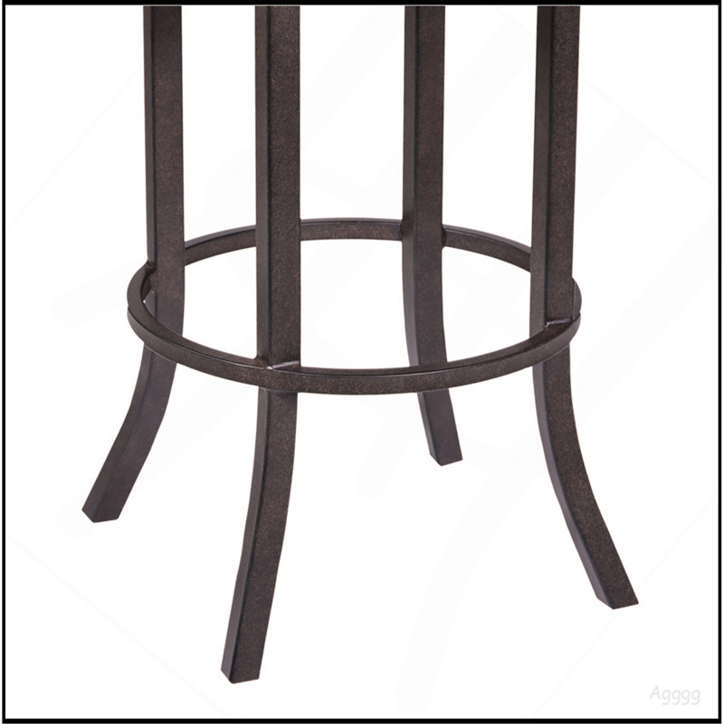 Tabouret de bar à accoudoirs 30 po Tahiti au fini baie d'Auburn avec revêtement en polyuréthane brun