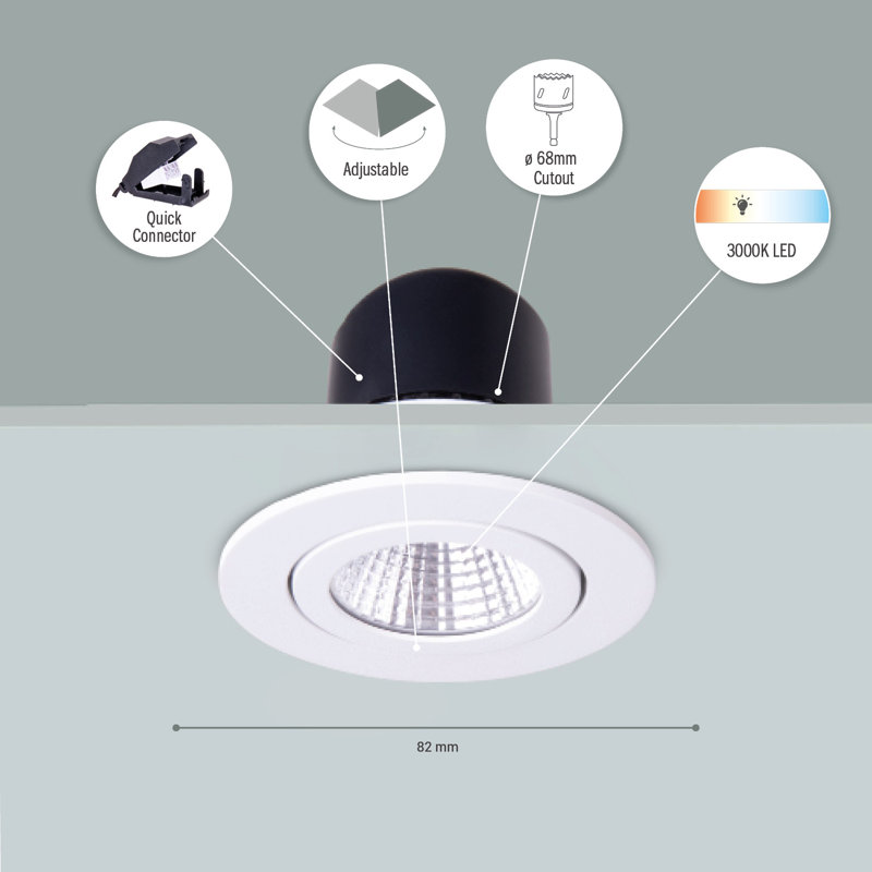 Ailert 8.2cm LED Recessed Lighting Kit