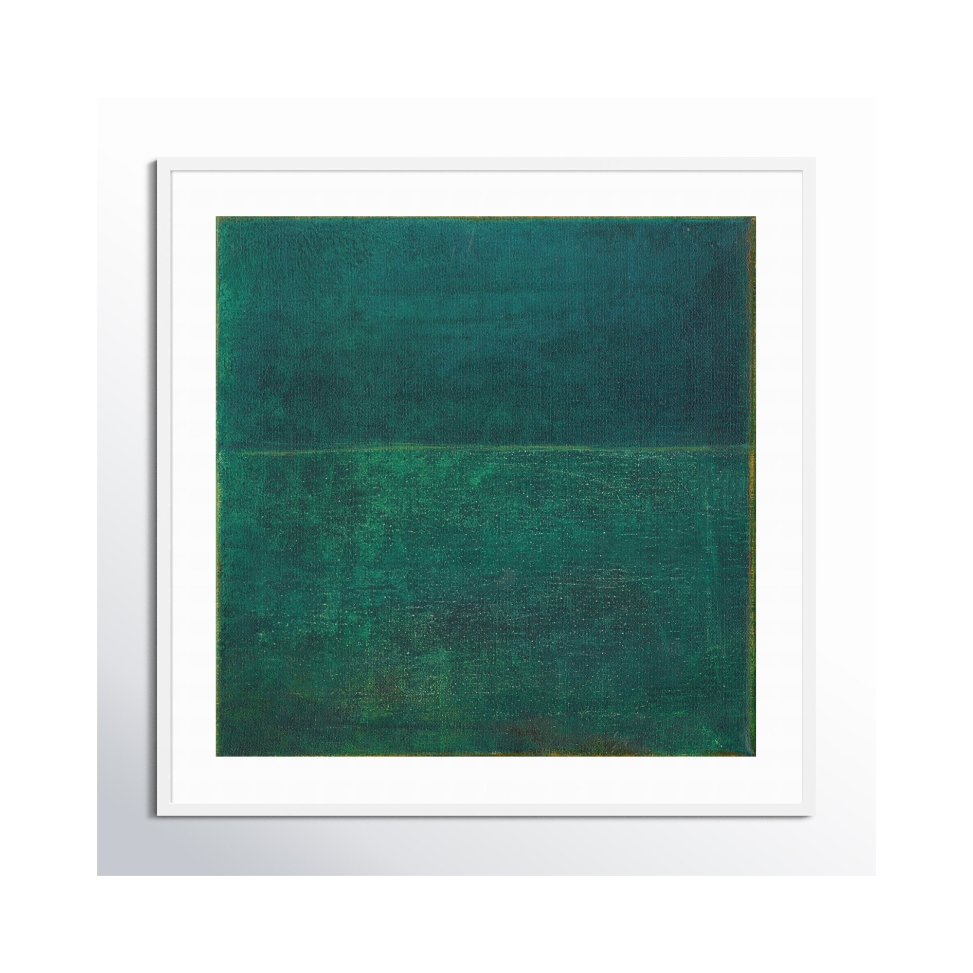 Green Zen I by Jodi Fuchs, White Framed Paper, 41.12" H x 41.12" W x 0.88" D