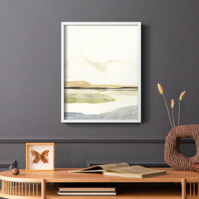 Slate Movement IV Framed Print - Solid Wood