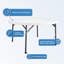 Table pliante ronde portable de 71 pouces en plastique blanc avec structure en acier