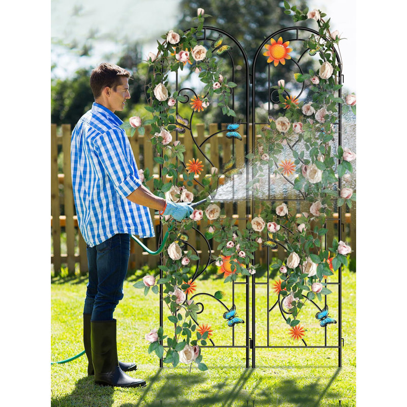220cm H x 50cm W Metal Gothic Trellis