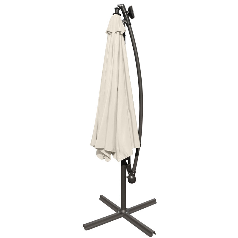 Prater 3m Cream Cantilever Parasol with Lights