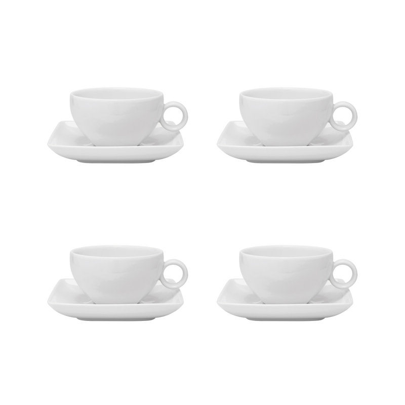 Carré White Teacup