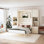 Lit escamotable Greenwich avec 2 armoires de rangement latérales pour garde-robe