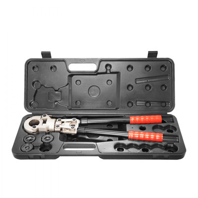 Copper Press Tool Tube Fittings Crimping Kit, Pro Press Crimper with 1/2", 3/4", 1" Quick Change Jaws