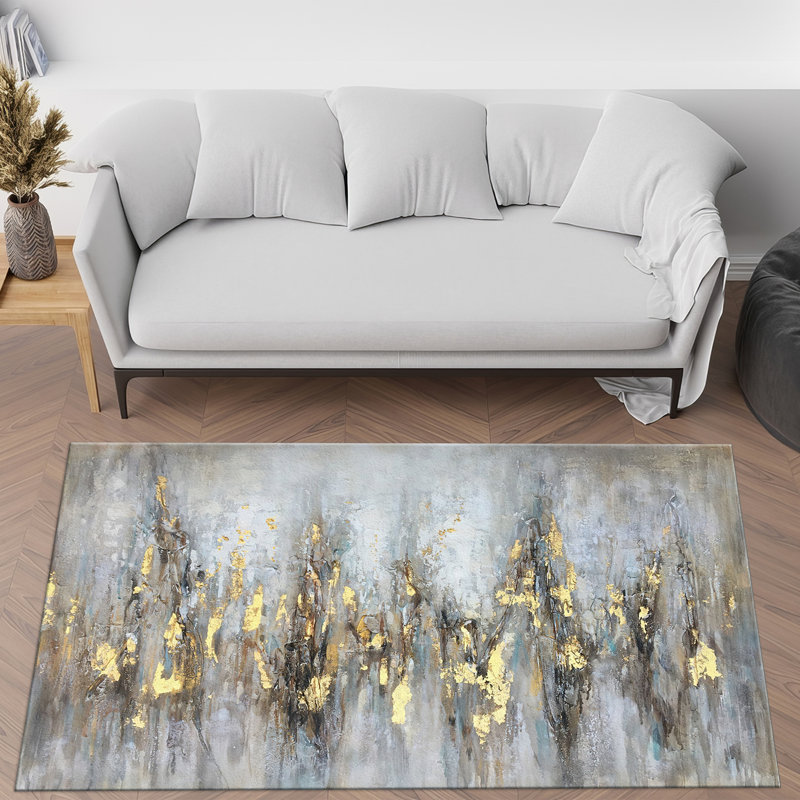 Bohemian Style Non-Woven Soft Printed Rug with Intricate Floral and Geometric Design in Vibrant Colors to Enhance Your Interior Decor