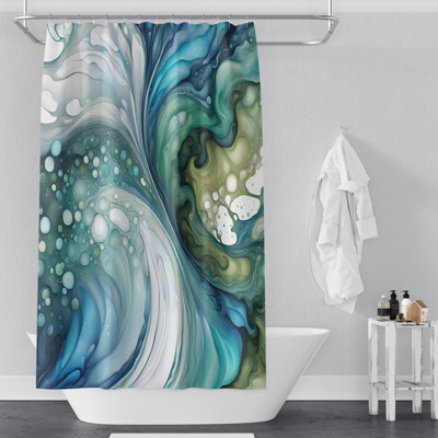 Rideau de douche abstrait