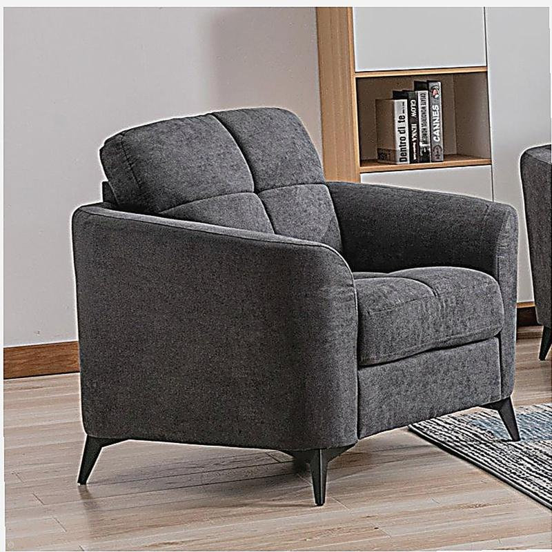 Chaise en tissu tissé gris l 39 po Carlotta