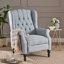 Fauteuil inclinable capitonné en tissu-1924941174