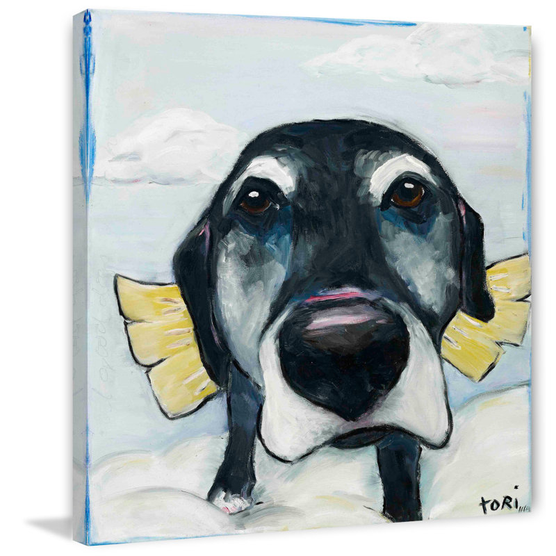 «All Good Dogs» par Tori Campisi - reproduction sur toile tendue, H 48 po x l 48 po x 1,5 po