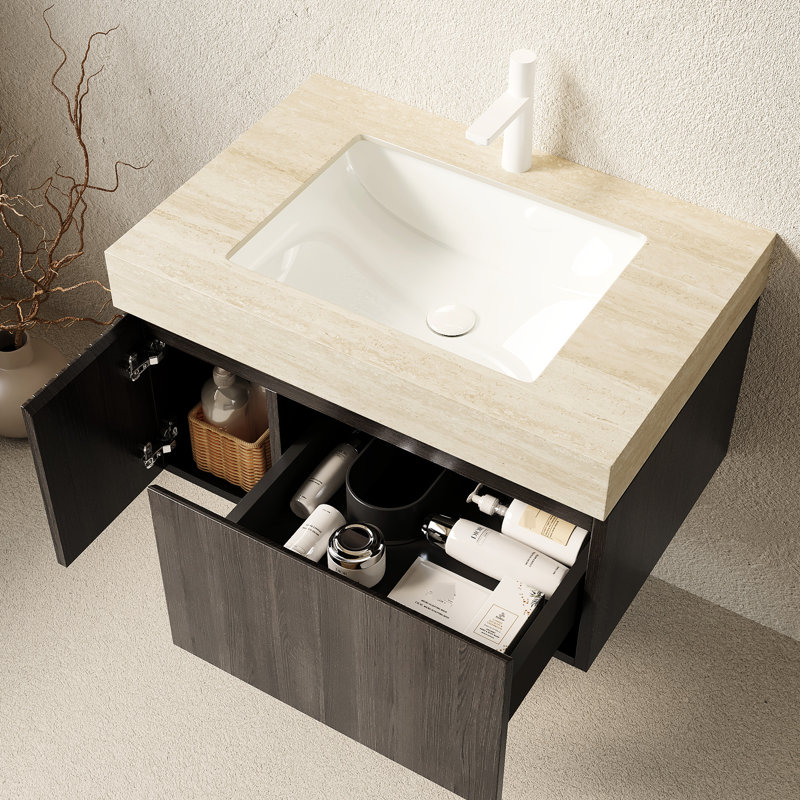 Wall Mounted With Stone Top