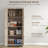 72" 4-Door Kitchen Pantry, Freestanding Storage Cabinet with 4 Adjustable Shelves-111654509