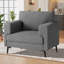 Fauteuil club en lin Blannie-1862683006