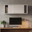 Armoire de rangement murale Note de 32 pouces de large avec portes coulissantes, option de rangement mural compact pour l'organisation de la chambre à coucher, du bureau, du salon ou du garage-103208972