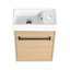 Meuble-lavabo mural flottant 16 po avec lavabo en céramique et porte d'armoire à fermeture en douceur 16 po
