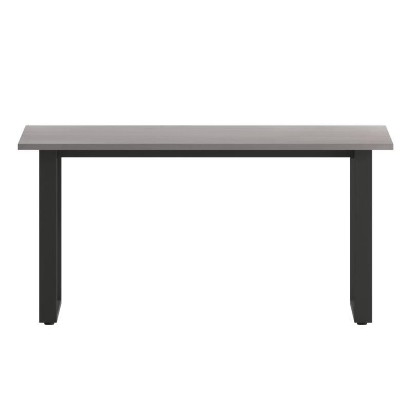 Table de conférence commerciale Corbin avec plateau en stratifié et base en U, Gris