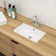 18 In. Undermount Rectangle Porcelain Vanity Bathroom Sink In White Ceramic With Overflow