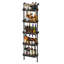 5-Tier Freestanding Wine Racks: 50 Bottles Wine Rack Shelf Wall Mounted With Fences, Wines Bottle Holder Display Shelf, Liquor Storage For Kitchen, Dining Room, Bar, Wood, 17.28''L X 7.95''W X 68.5''H