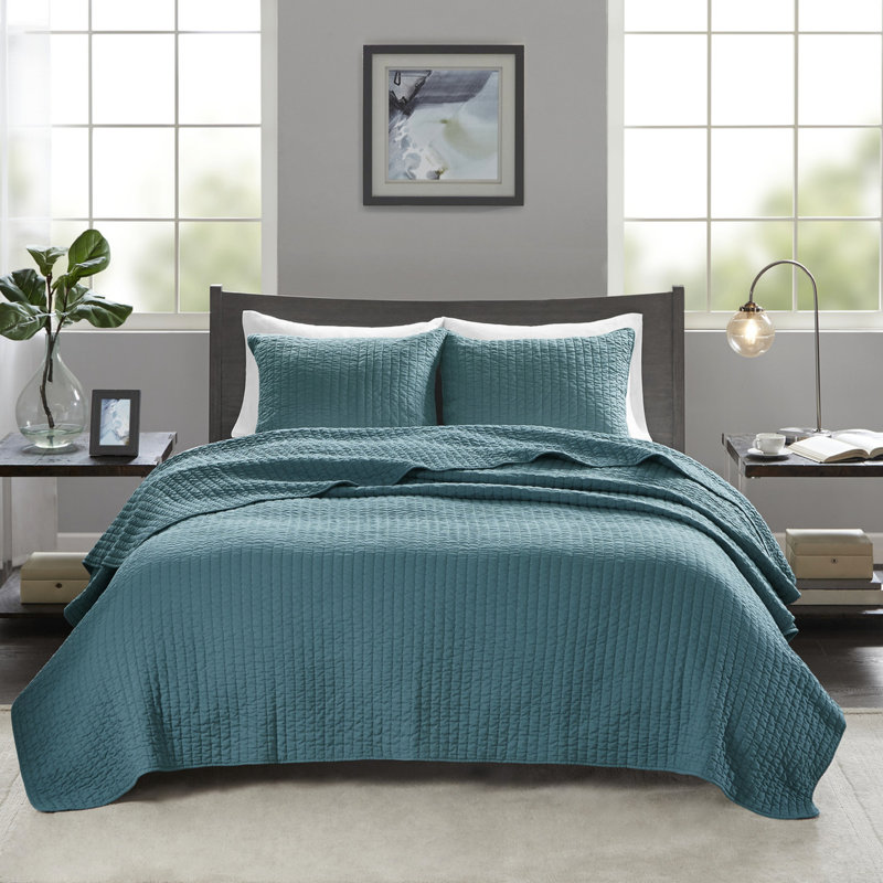 Courtepointe - La microfibre avec rembourrage en coton, réversible, améliore l'expérience du sommeil pour ajouter douceur et chaleur à la chambre à coucher