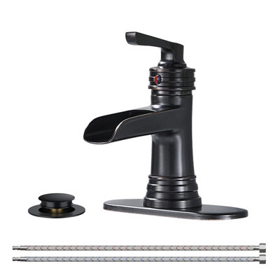 Single-hole Single-handle Bathroom Faucet With Drain Assembly