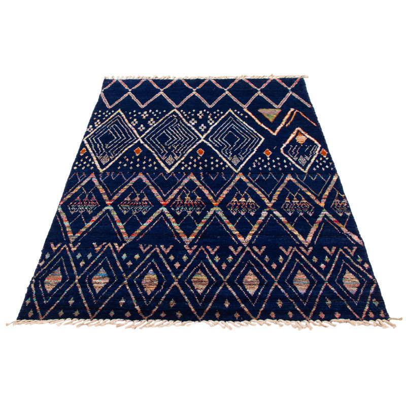 Tapis bleu marine 5 pi 9 po x 9 pi 2 po Marrakech