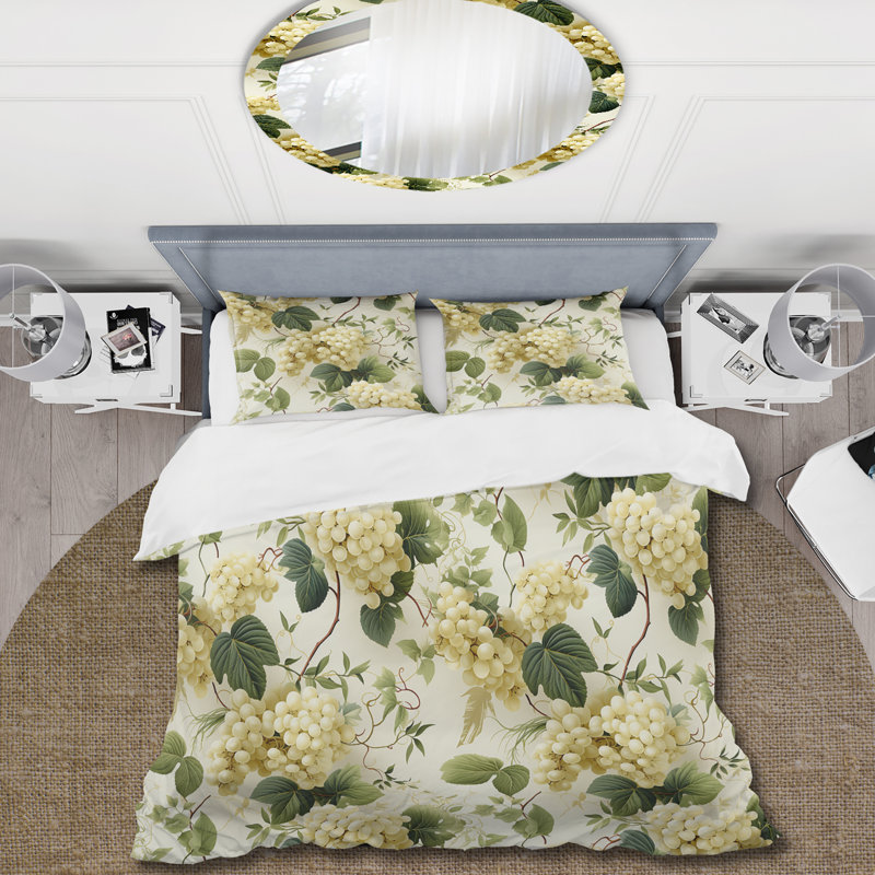 Literie Tranquil Vines I, Housse de couette pour très grand lit et 2 très