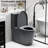 One Toilet With Dual Flush 001. 1.1/1.6 , Soft Close Seat. Water, Elongated Bowl. Height, Grey Ceramic Bathroom Regularization 001 Toilet. Flush, Height. For Systematization