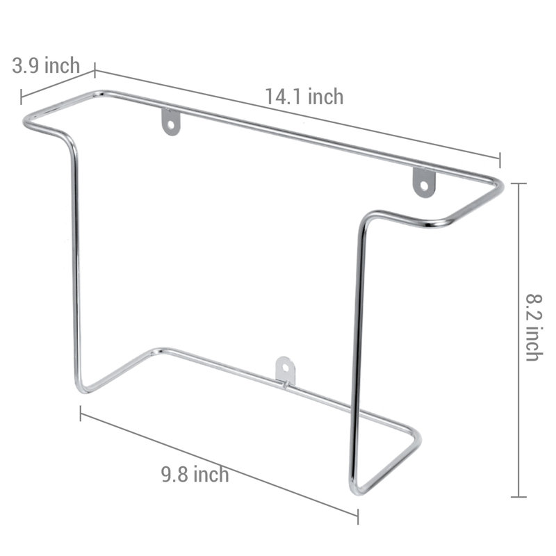 2 Piece Wall Silver Vinyl Record Storage Rack