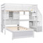 Lit mezzanine avec bureau intégré et escalier-791880854