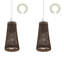 30cm H Chenille Empire Lamp Shade ( Screw On ) in Hemp