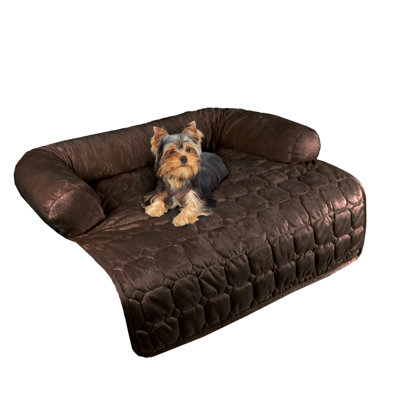 PETMAKER Couch Cover for Dogs - Pet Furniture Protector with Memory Foam Neck Bolster, Quilted Fabric, and Water-Resistant Base Layer