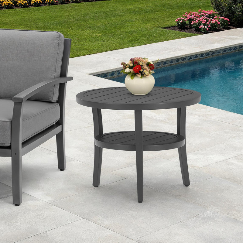 Table d'appoint Calliann en aluminium thermolaqué