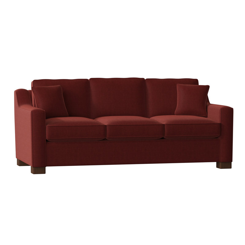 Aceyon Upholstered 79'' Reclining Sofa, Walnut, Entice Brick